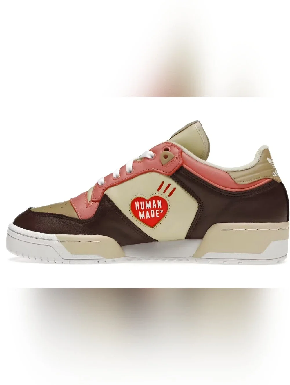 adidas Low-Top Sneaker in Pink, Beige & Brown Leather - Picture 2 of 7
